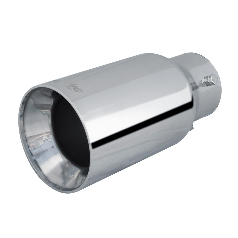 Simoni Racing, Końcówka rury wydechowej, Okrągła/prosta Inox - Ø90xL185mm - Montaż 34-59mm
