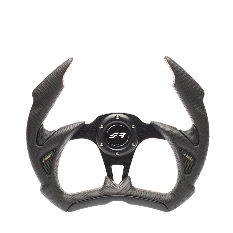 Simoni Racing, volante deportivo, X5 Stealth - PU negro - diámetro 350mm