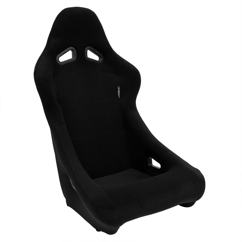 AutoStyle, sedile sportivo 'Zandvoort' - nero - schienale fisso - incl. guide scorrevoli