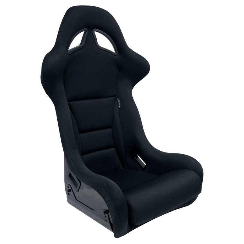 AutoStyle, sedile sportivo 'BS7' - Sort - supporto schienale in fibra di vetro fisso - incl. guide