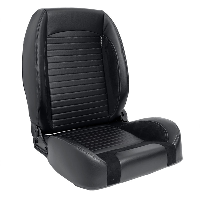 AutoStyle, sedile sportivo 'Classic II' - Pelle sintetica nera + suede - lato sinistro regolabile - incl. cursori