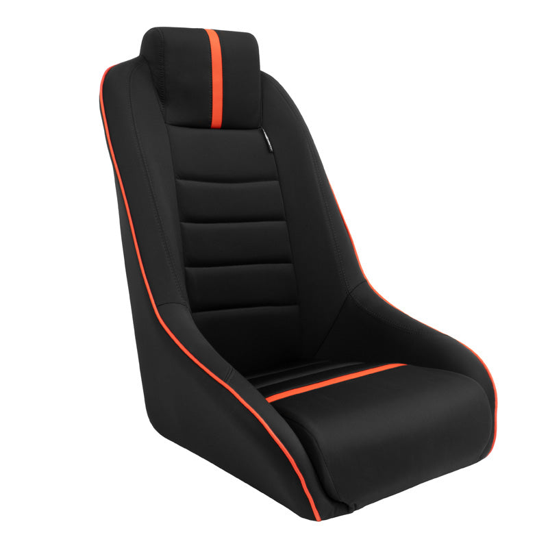 AutoStyle, sedile sportivo 'Classic RS' - Nero/Rosso - schienale fisso + poggiatesta integrato - incl. guide