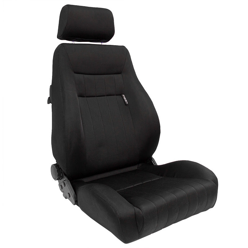 AutoStyle, sedile sportivo 'Retro' - nero - schienale a doppia regolazione - incl. guide scorrevoli