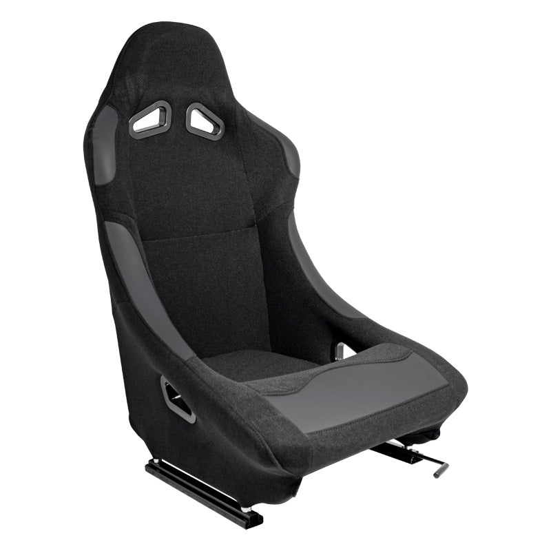AutoStyle, sedile sportivo 'BW' - nero - schienale fisso - incl. guide