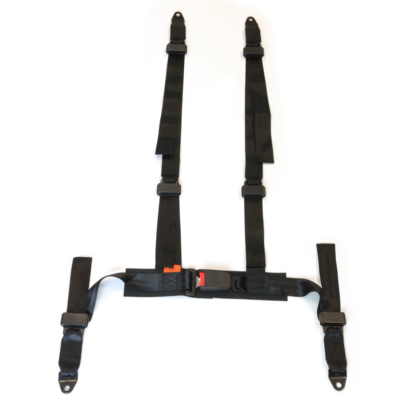 AutoStyle, Cinturón de seguridad de 4 puntos para competición - Negro - Homologado E