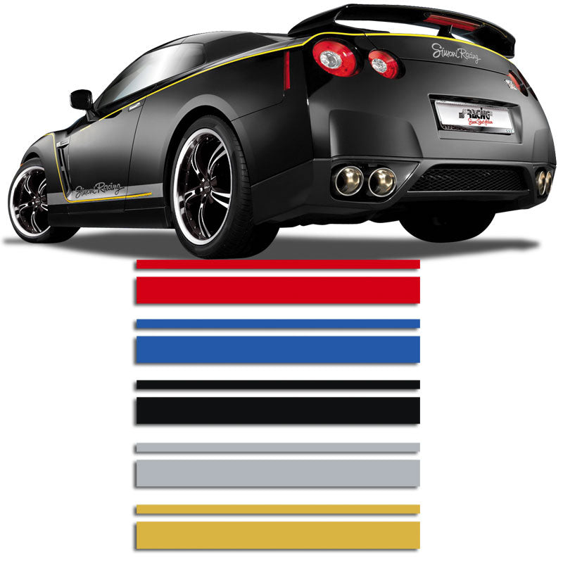 AutoStyle, univerzální samolepicí pinstripe - červená - 2+3mm x 975cm