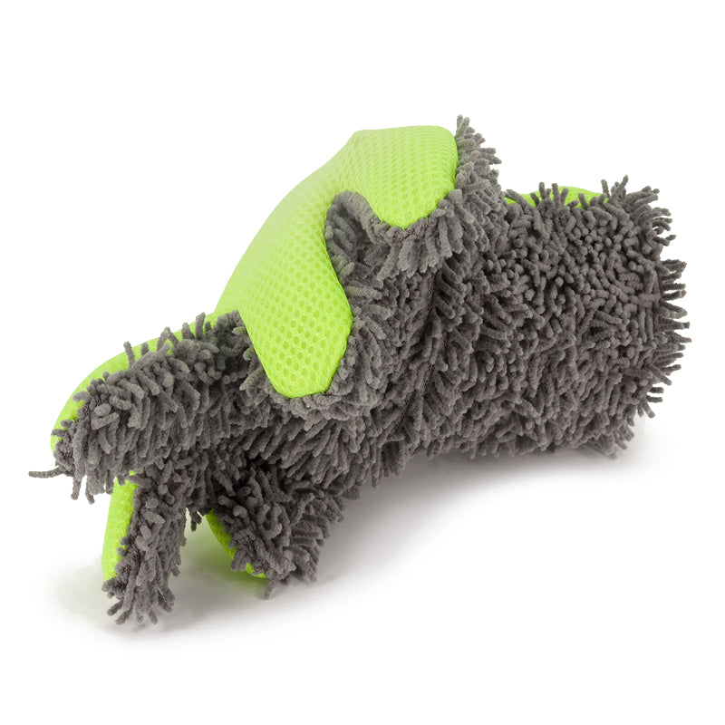 AutoStyle, guante de lavado de doble cara - Gris/Verde