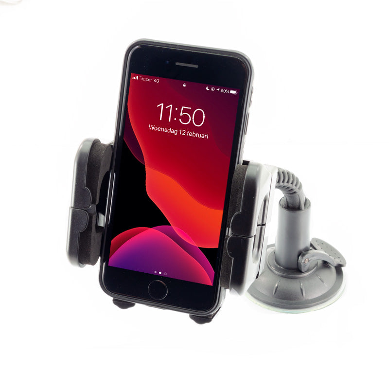 Hypersonic, supporto universale per smartphone/navigatore con ventosa e braccio flessibile - 40-120mm