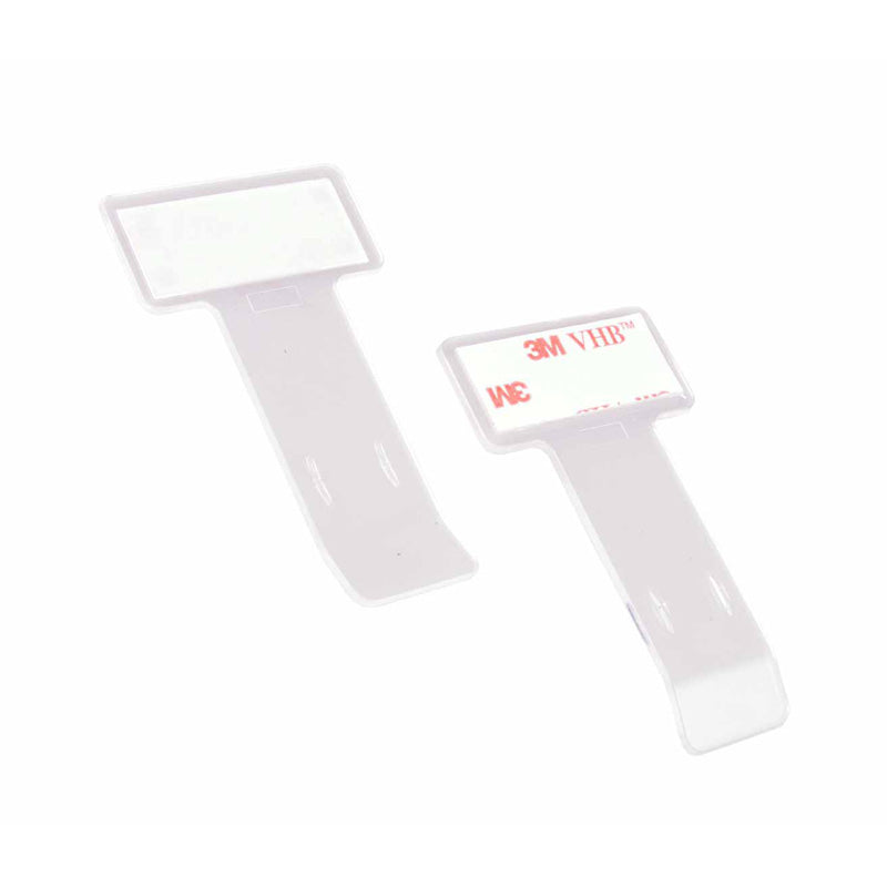 Hypersonic, Set di clip universali per biglietti e carte - Trasparente - 75x40x2mm - 2 pz. - Adesive
