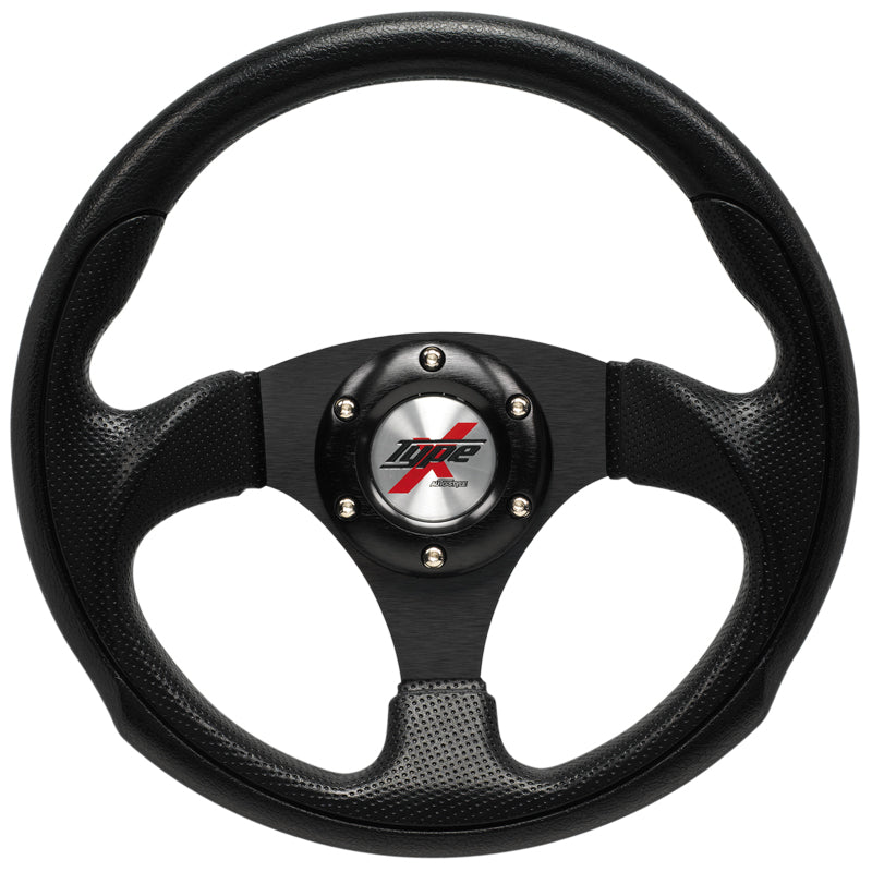 AutoStyle, volante deportivo 'Eruption' - Ø295mm - cuero PU negro + radios negros