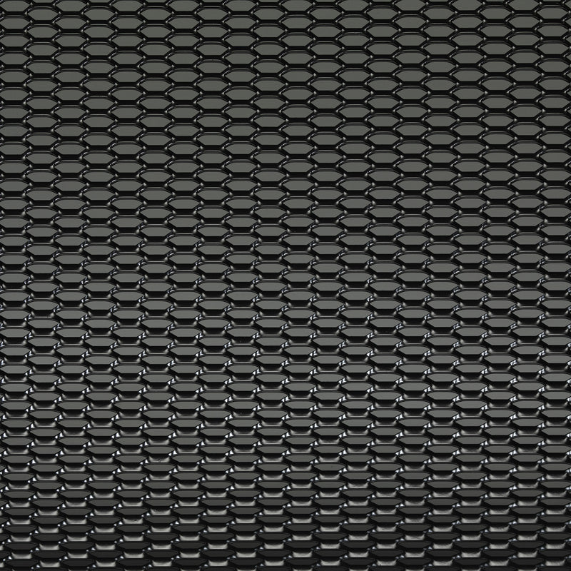 AutoStyle, RaceMesh Aluminium - Czarny - 125x25 cm - Wzór plastra miodu