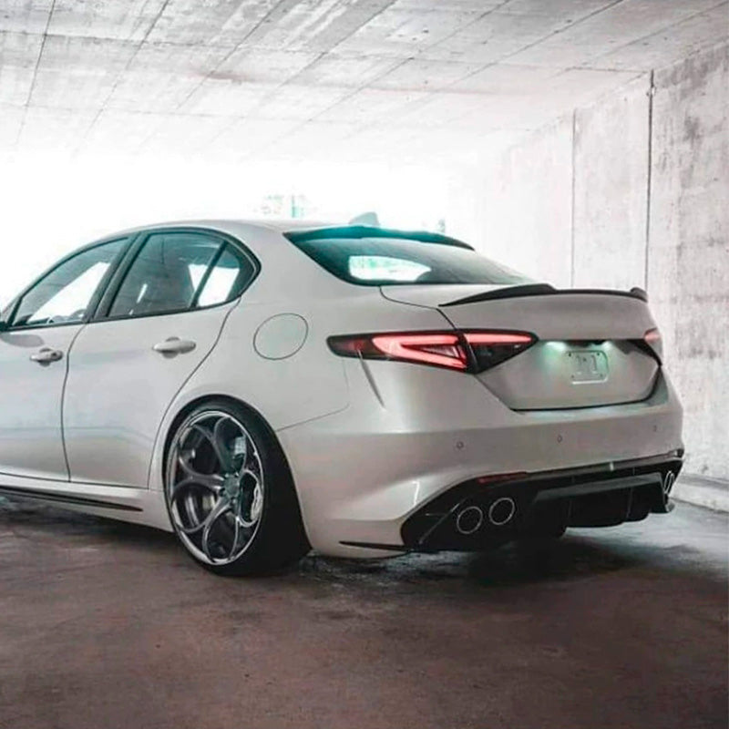 AutoStyle, Spoiler posteriore, ABS Nero lucido, adatto per Alfa Romeo Giulia (952) (2015-)