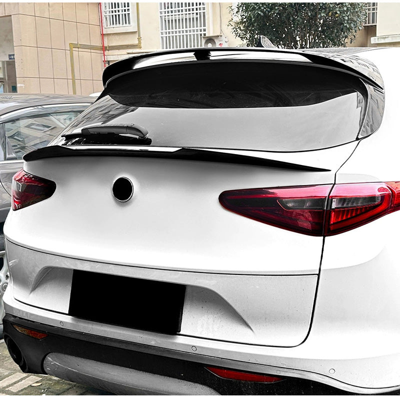 AutoStyle, Spoiler posteriore, ABS Nero lucido, adatto per Alfa Romeo Stelvio (949) (2016-)