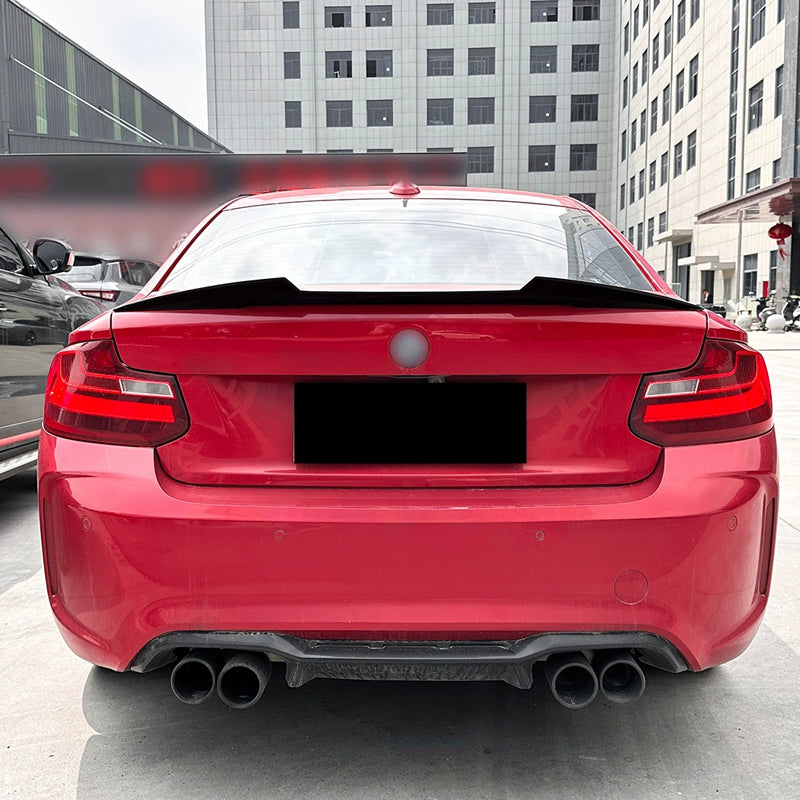 AutoStyle, Bagspoiler, ABS Blank Sort, passer til BMW 2-Series F22 Coupe (2013-2021)