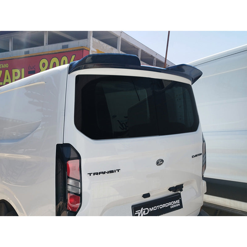 Motordrome, spoiler per portellone posteriore, poliuretano, adatto a Ford Transit Custom (V710) (2023-) e Volkswagen Transporter T7 (2024-) (con portellone posteriore)
