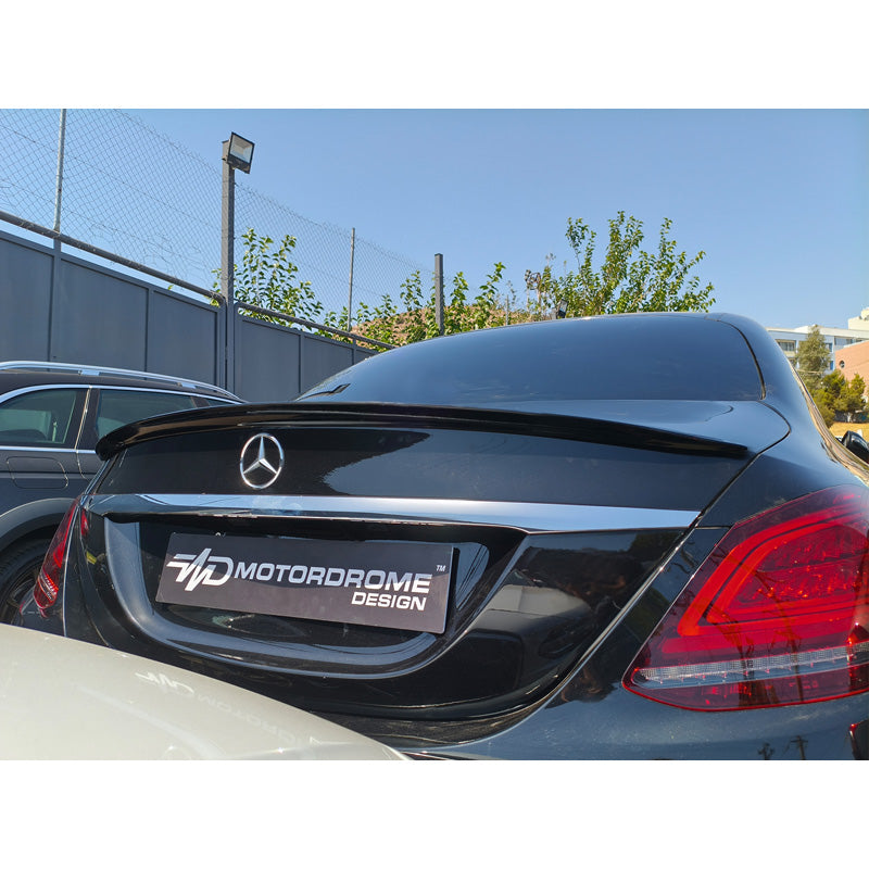 Motordrome, Spoiler posteriore, PU, adatto per Mercedes C-Class W205 Sedan (2014-2021)