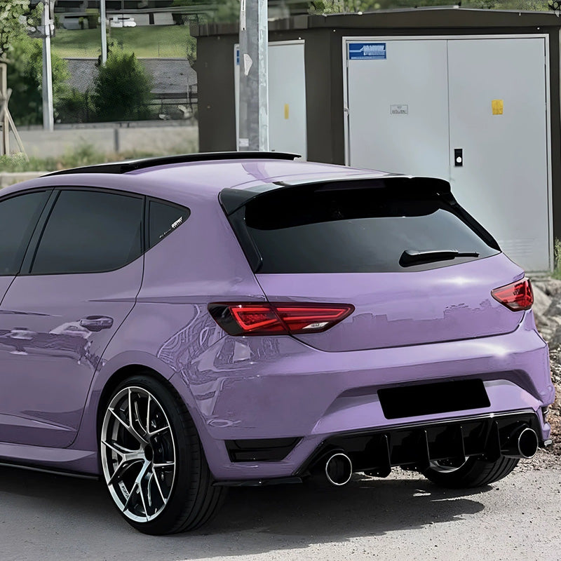 AutoStyle, Tagspoiler, ABS Blank Sort, 3-dele, passer til Seat Leon 5F 5-dørs (2013-2020)