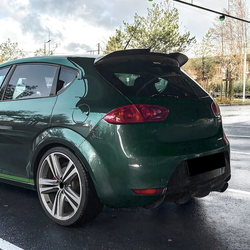 AutoStyle, Tagspoiler, ABS Blank Sort, passer til Seat Leon 1P 5-dørs Facelift (2009-2012)