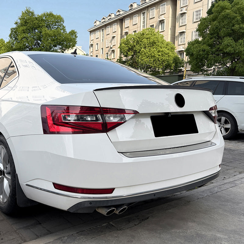 AutoStyle, Bagspoiler, Blank sort, passer til Skoda Superb III (3V) Sedan (2015-2023)