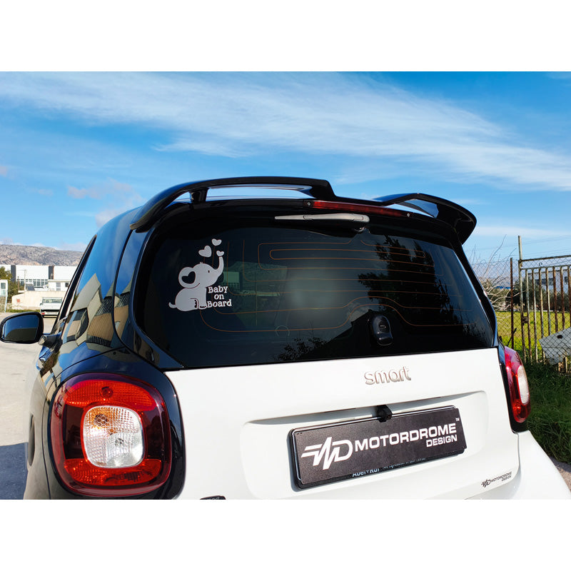 Motordrome, Roof Spoiler, Polyurethane (UP), fits Smart Fortwo (453) (2014-2024)