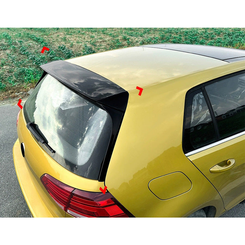 AutoStyle, spoiler da tetto, ABS, nero lucido, 3 pezzi, adatto a Volkswagen Golf VII (7&7.5) HB (2012-2019)