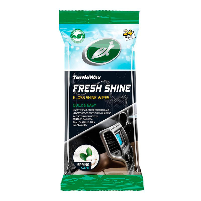 Turtle Wax 54095 Fresh Shine Gloss Chusteczki do czyszczenia wnętrza 24 sztuki