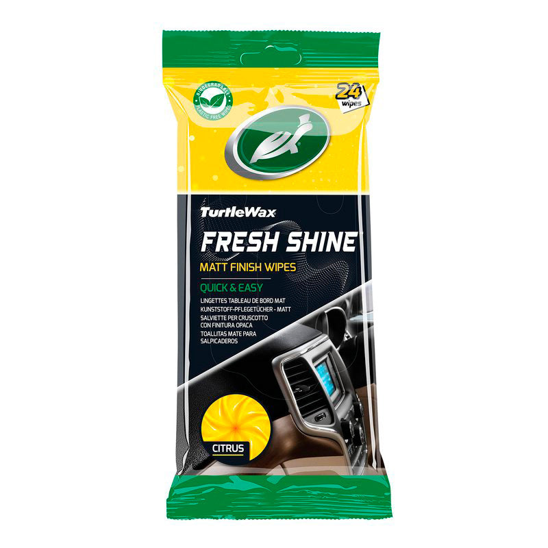 Turtle Wax 54096 Fresh Shine Matt Chusteczki do czyszczenia wnętrza 24 sztuki