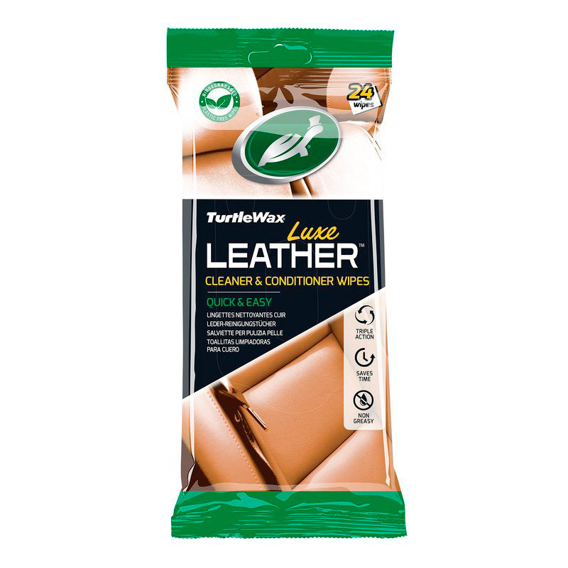 Turtle Wax 54097 Luxe Leather Cleaner & Conditioner Chusteczki 24 sztuki