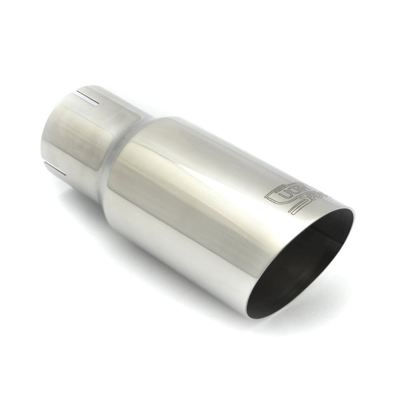 Ulter Sport, Uitlaatsierstuk - Rond Ø80mm schuin - Lengte 180mm - Montage ->50mm - Inox