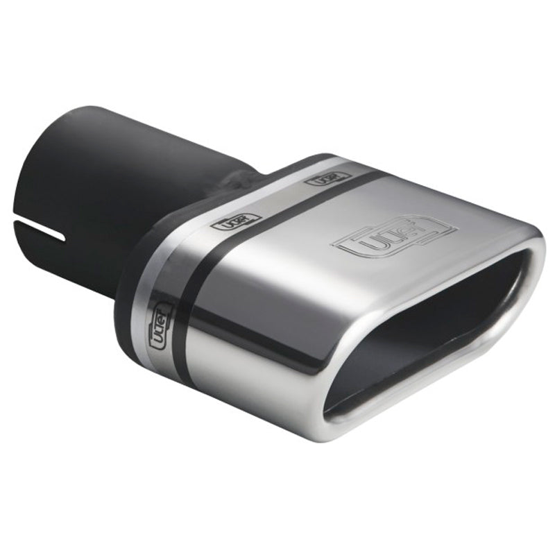 Ulter Sport, terminale di scarico - Ovale 110x45mm inclinato - Lunghezza 80mm - Installazione ->50mm - Inox