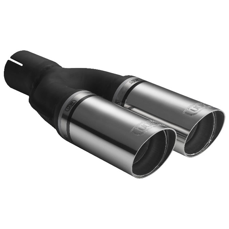 Ulter Sport, koncovka výfuku - Double Round Ø60mm Race - Délka 220mm - Instalace ->50mm - Inox