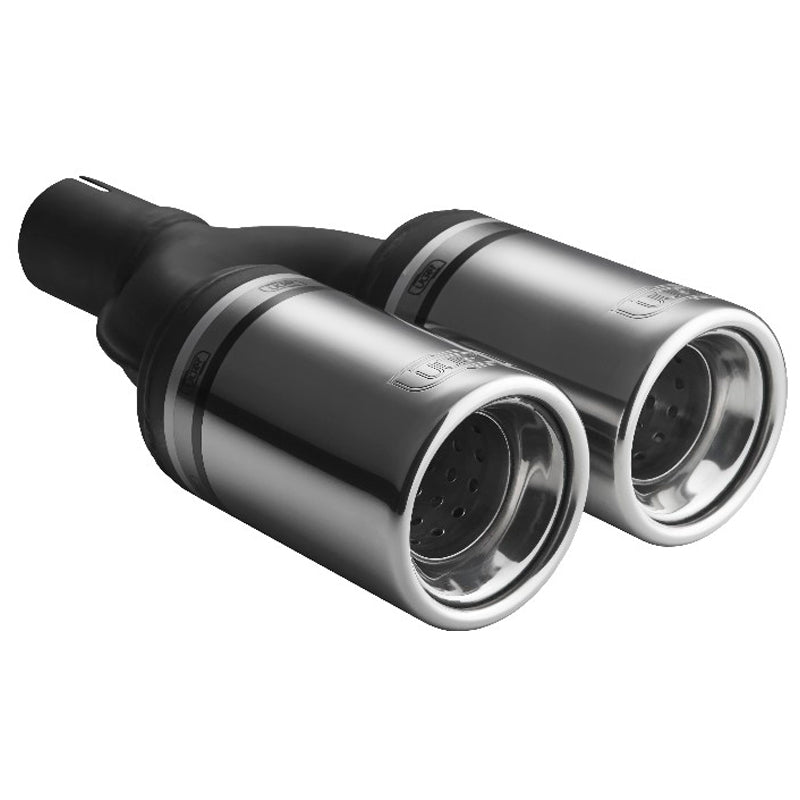 Ulter Sport, koncovka výfuku - Double Round Ø80mm - Délka 200mm - Montáž ->50mm - Inox
