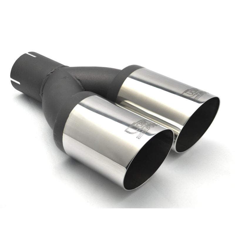Ulter Sport, výfuková koncovka - dvojitá kulatá Ø80mm šikmá - délka 280mm - montáž ->50mm - Inox