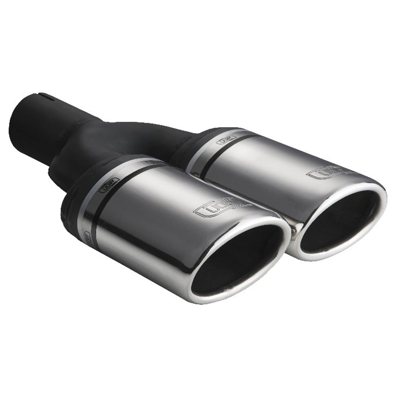 Ulter Sport, embout d'échappement - double ovale 95x65mm incliné - longueur 200mm (sans silencieux) - installation ->50mm - Inox