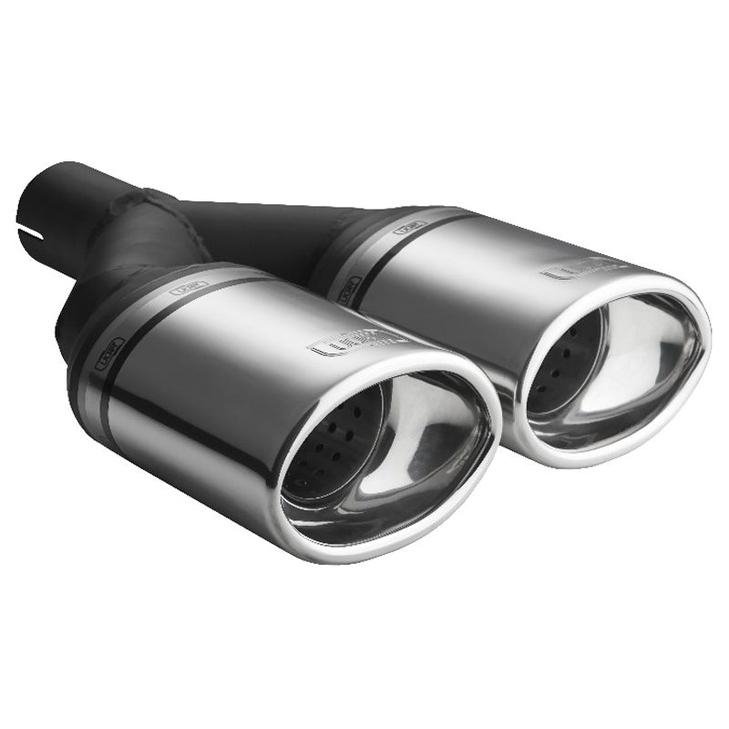 Ulter Sport, výfuková koncovka - dvojitá oválná 120x80mm - délka 250mm - montáž ->50mm - Inox
