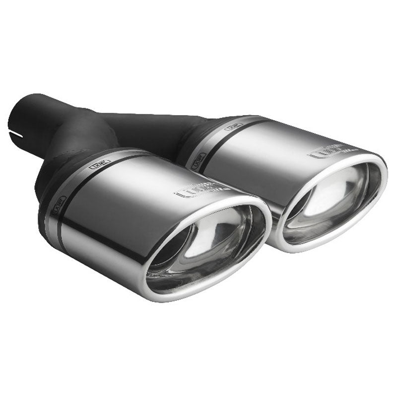 Ulter Sport, embout d'échappement - double ovale 120x80mm incliné type 2 - longueur 250mm - installation ->50mm - Inox