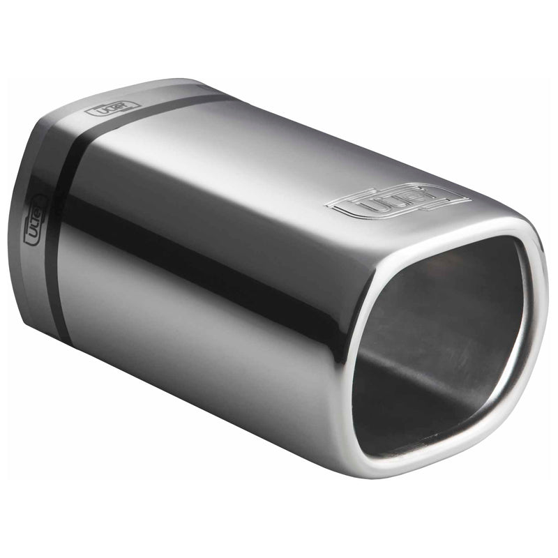 Ulter Sport, terminale di scarico - rettangolare 80x65mm - lunghezza 120mm - montaggio 40-55mm - Inox